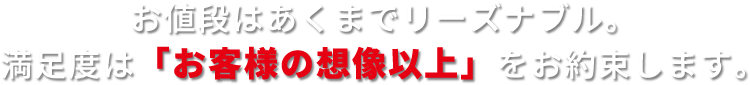 お値段はあくまでリーズナブル